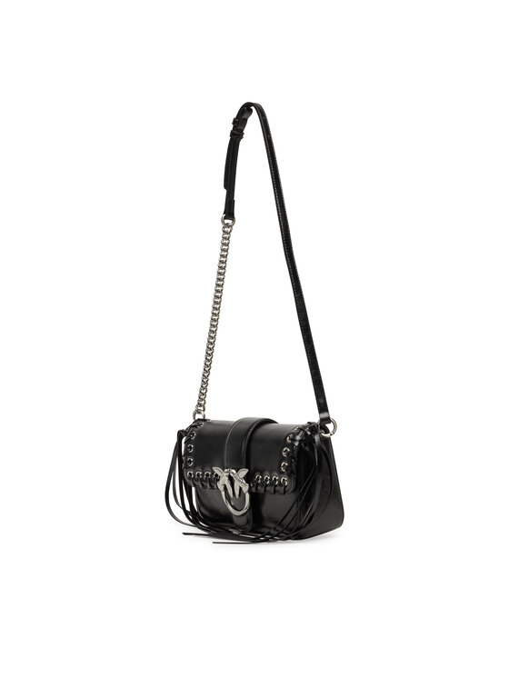 PINKO PINKO Torbica Love One Mini Slouchy Fl PE 25 PLTT 104340 A28D Crna