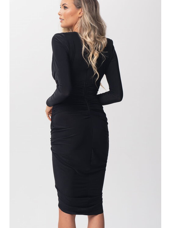 Aurora Aurora Koktejlové šaty Lidia Černá Feminine Fit