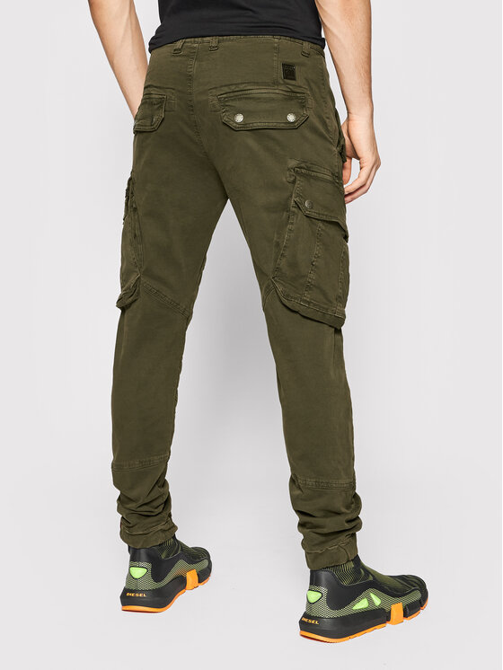 Alpha Industries Alpha Industries Bavlnené nohavice Combat 126215 Zelená Slim Fit