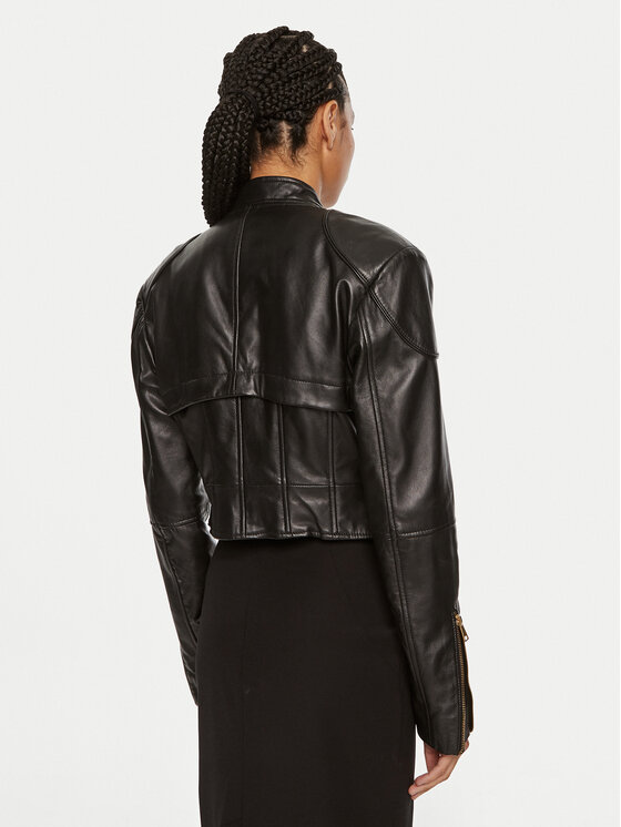 Versace Jeans Couture Versace Jeans Couture Lederjacke 77HAVP04 CP009 Schwarz Regular Fit