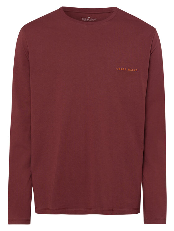 Cross Jeans Cross Jeans Longsleeve 15863-025 Brązowy Regular Fit