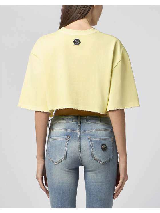 PHILIPP PLEIN PHILIPP PLEIN T-shirt 30526 Giallo Regular Fit
