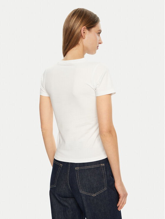 Guess Jeans Guess Jeans T-Shirt W5RI52 J1314 Bílá Regular Fit