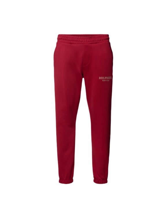 Tommy Hilfiger Tommy Hilfiger Teplákové kalhoty MONOTYPE TRACK SWEATPANTS MW0MW33701 Červená Regular Fit