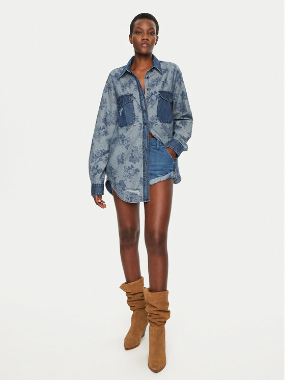 One Teaspoon One Teaspoon Farmer rövidnadrág Sailors 26719 Sötétkék Regular Fit