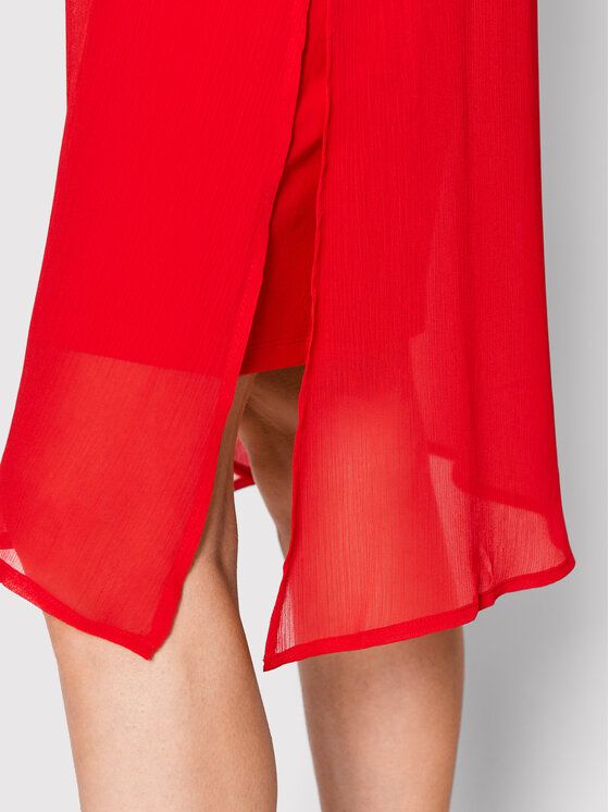 DKNY DKNY Poletna obleka P22DAEJR Rdeča Regular Fit
