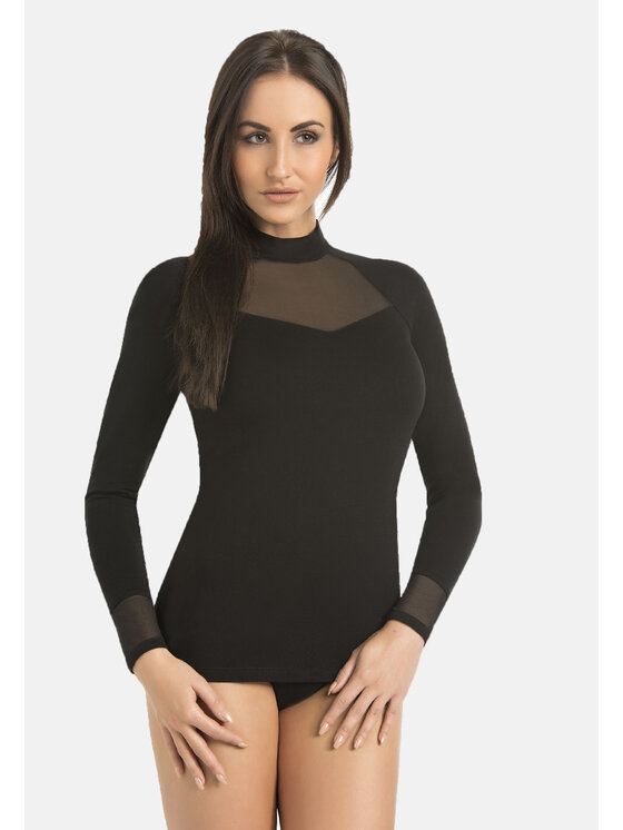 Teyli Teyli Golf damski z wiskozy Mila Czarny Standard Fit