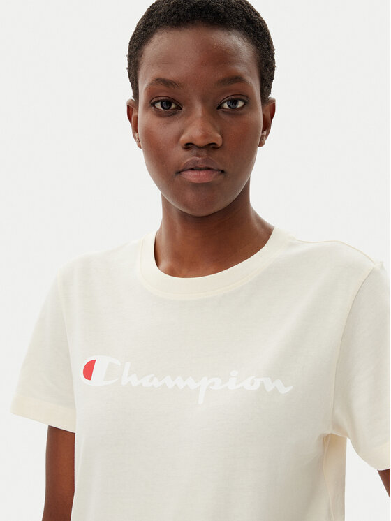 Champion Champion Marškinėliai 118090 Écru Slim Fit