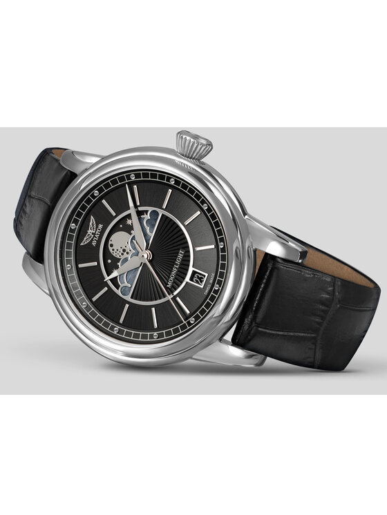Aviator Aviator Zegarek V.1.33.0.252.4 Czarny