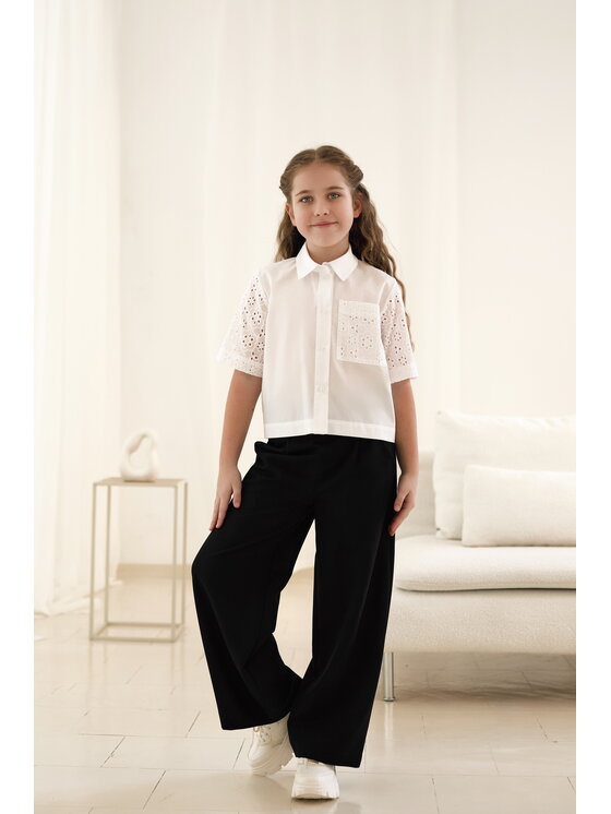 SLY SLY Bluzka 5S-106 Biały Comfortable Fit