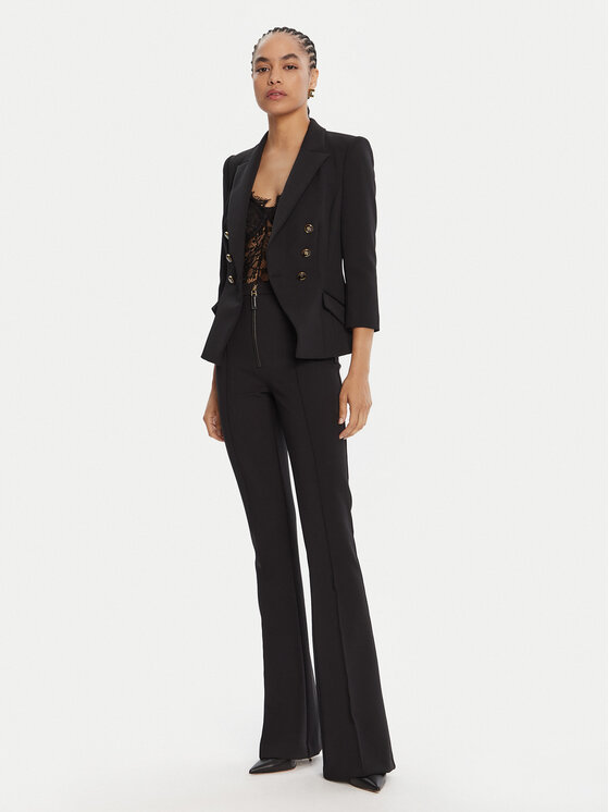 Elisabetta Franchi Elisabetta Franchi Bavlnené nohavice PA-122-56E2-V290 Čierna Regular Fit