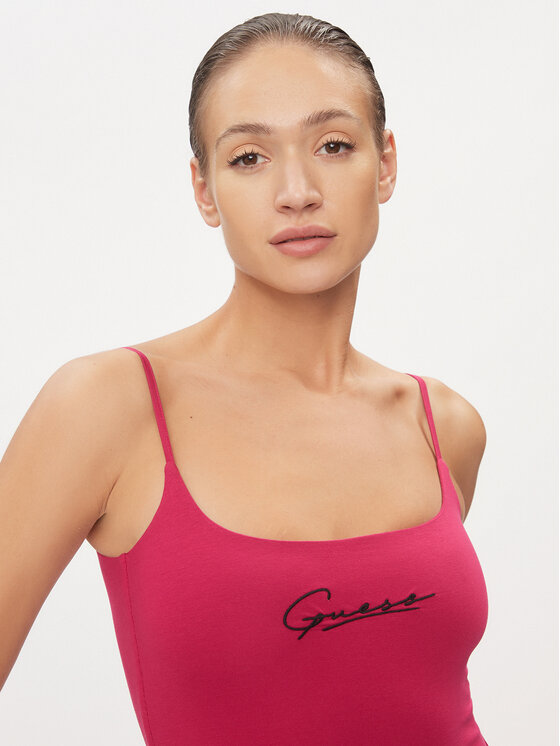 Guess Guess топ Signature V4RP06 J1314 Розов Regular Fit