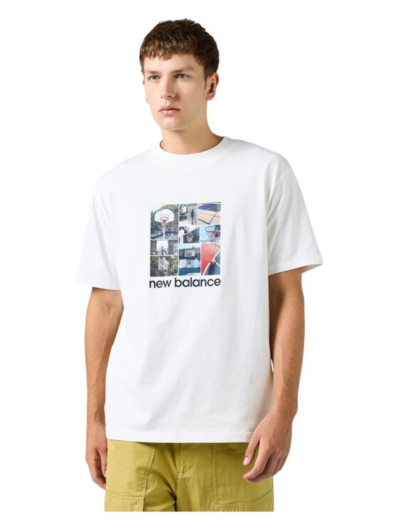 New Balance New Balance T-shirt mt41598-bianco Bianco Regular Fit