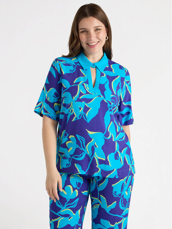 Fiorella Rubino Fiorella Rubino Blusa 2764T002257N0Z4 Turchese Boxy Fit