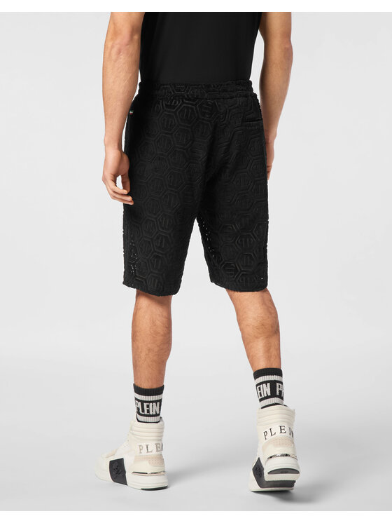 PHILIPP PLEIN PHILIPP PLEIN Szorty materiałowe 24355 Czarny Regular Fit