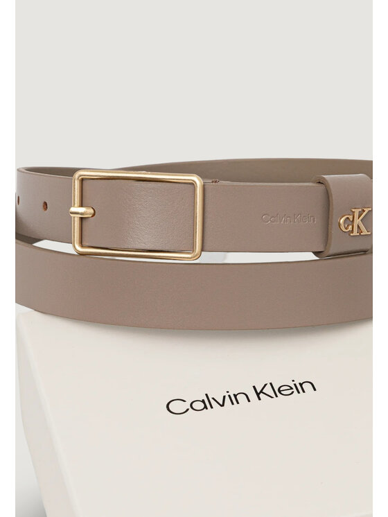 Calvin Klein Calvin Klein Cintura da donna SQUARE BUCKLE CK LOOP 25MM Beige