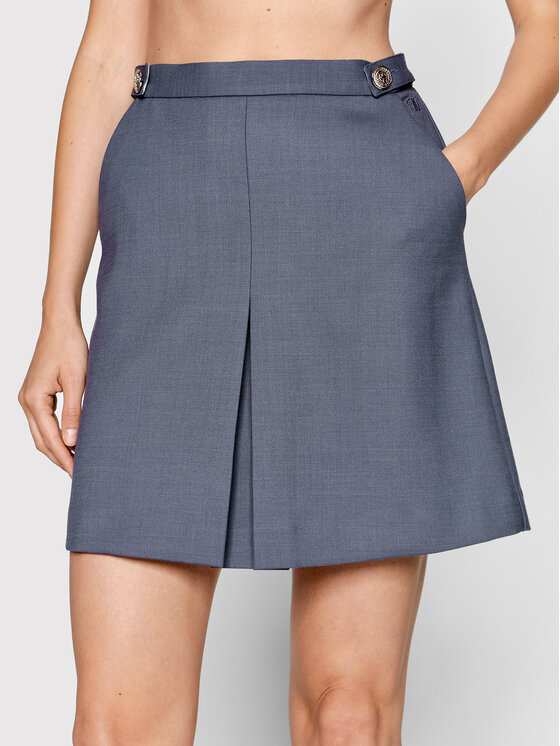 Tommy Hilfiger Tommy Hilfiger Φούστα mini Gold Button WW0WW35522 Μπλε Regular Fit