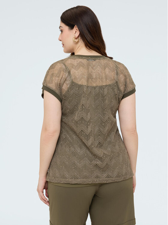 Fiorella Rubino Fiorella Rubino T-shirt G006L009530N035 Verde Regular Fit