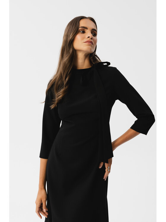 Stylove Stylove Sukienka koktajlowa S346 Czarny Modern Fit