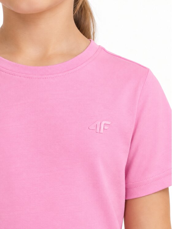 4F 4F T-Shirt 4FJWAW26TTSHF3528-54S Różowy Regular Fit