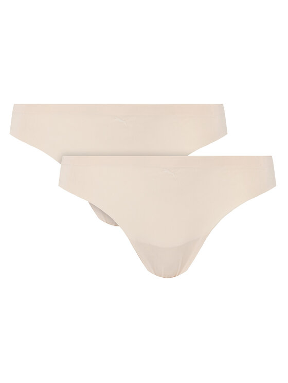 Puma Puma Sada 2 kusů string kalhotek 935021 Béžová