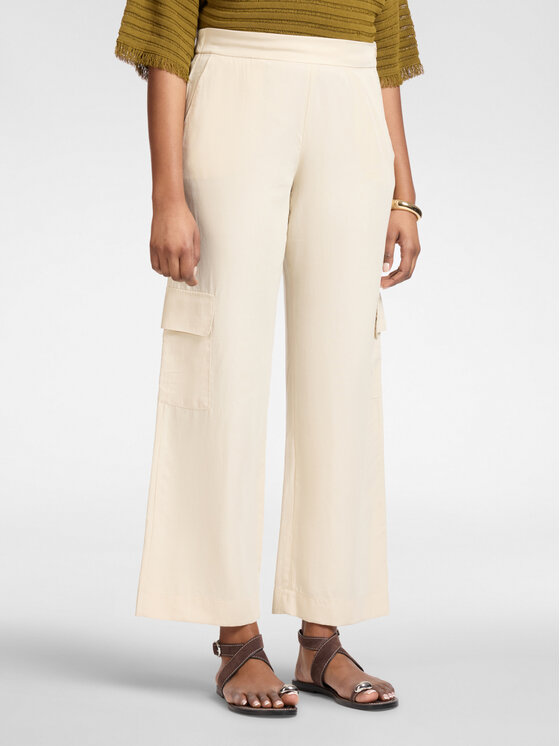 Elena Mirò Elena Mirò Pantaloni di tessuto P027P000482N002 Crema Regular Fit