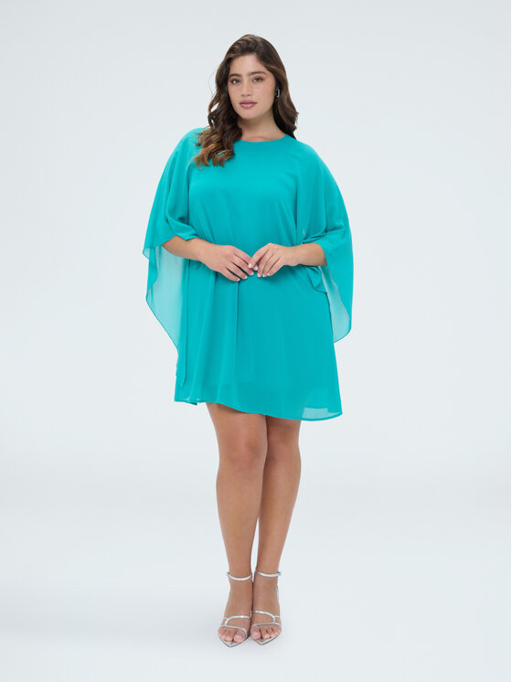 Fiorella Rubino Fiorella Rubino Sukienka codzienna 7023T001873N025 Turkusowy Over Fit