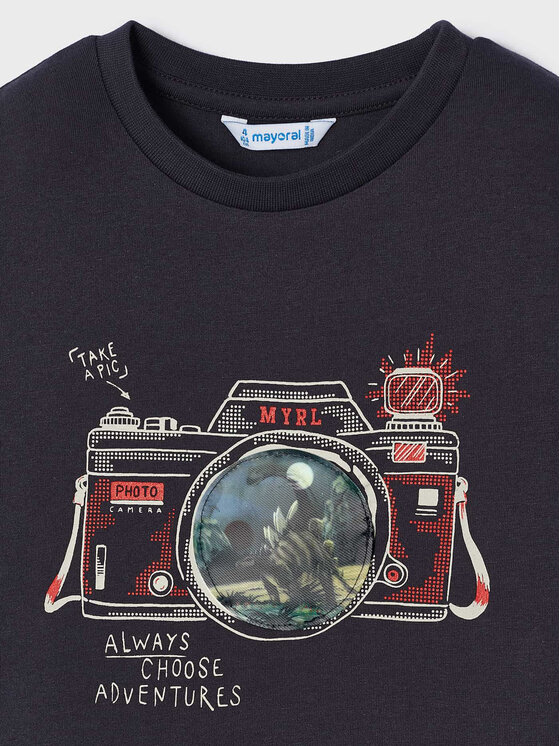 Mayoral Mayoral T-krekls 3003 Melns Regular Fit