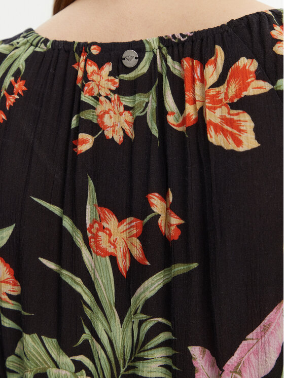 Roxy Roxy Sommerkleid ERJWD03869 Schwarz Regular Fit