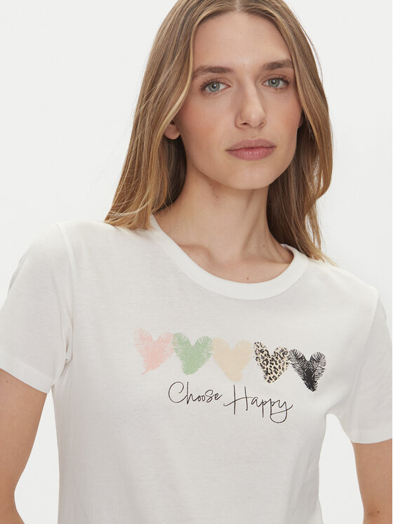 JDY JDY T-Shirt Michigan 15311702 Λευκό Regular Fit