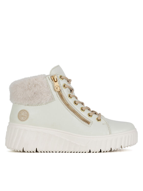 Rieker Trzewiki N2506-81 Biały