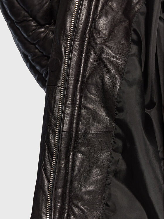 Gestuz Gestuz Giacca di pelle Rosella 10906522 Nero Relaxed Fit