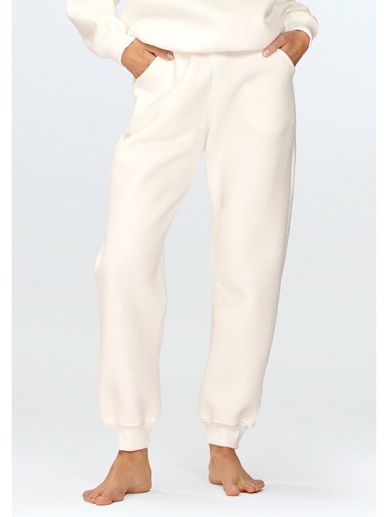DKaren Sport DKaren Sport Spodnie dresowe Rehema Écru Relaxed Fit