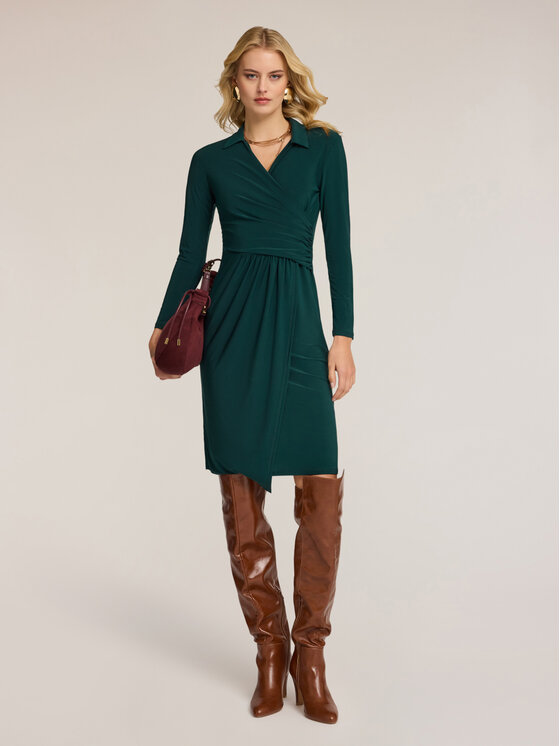 Motivi Motivi Vestito 7005W001534N025 Verde Flare Fit