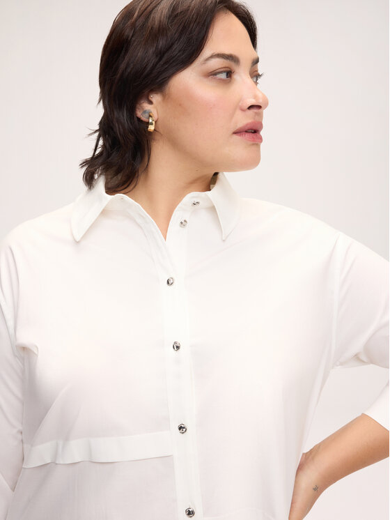Fiorella Rubino Fiorella Rubino Koszula 5009E000132N011 Biały Over Fit