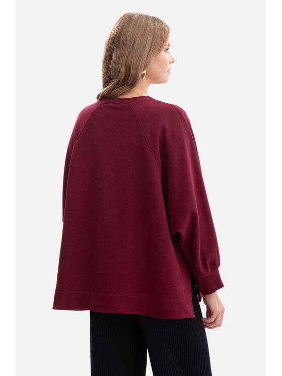 BeWear BeWear Bluza b306 Bordowy Baggy Fit