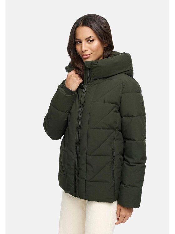 Marikoo Marikoo Kurtka zimowa Kuschelnasee Zielony Regular Fit