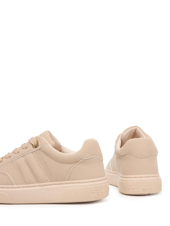 Tommy Hilfiger Tommy Hilfiger Sneakersy Low Cut Lace-Up Sneaker T3A9-35086-0315 S Beżowy jasny