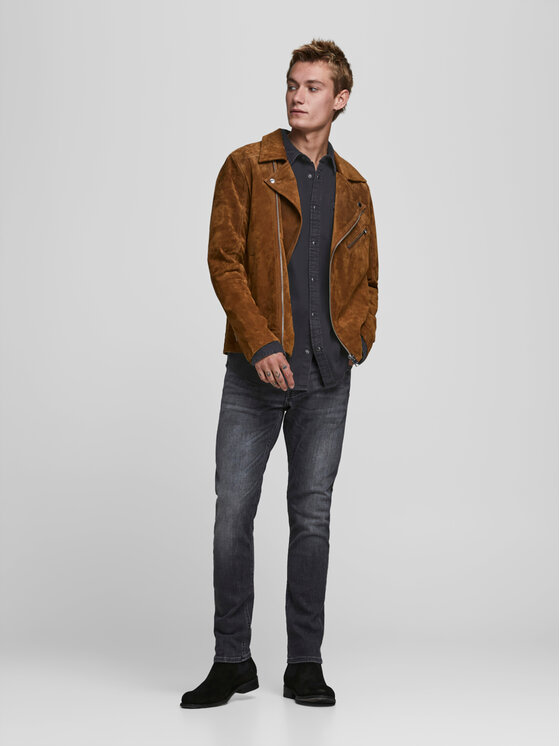 Jack & Jones Jack & Jones Ing Sheridan 12138115 Fekete Slim Fit
