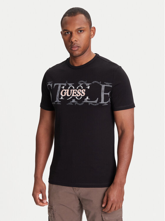 Guess Guess T-shirt M5YI14 I3Z14 Crna Regular Fit