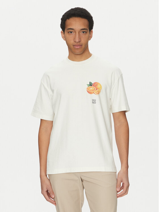HUGO HUGO Футболка Dartiee 50537576 Écru Oversize