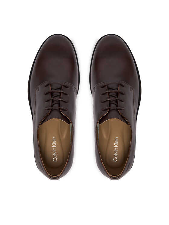 Calvin Klein Calvin Klein Κλειστά παπούτσια Ess Rubber Derby Lth HM0HM02056 Καφέ