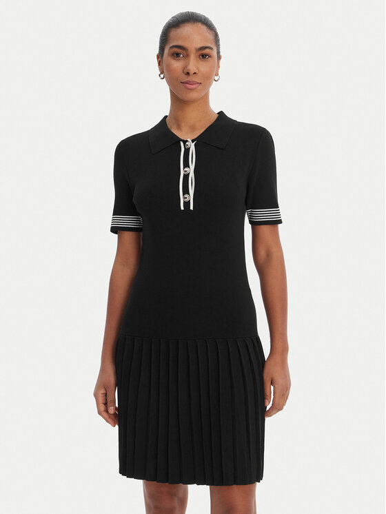 Morgan Rochie tricotată 261-RMCAMI Negru Slim Fit