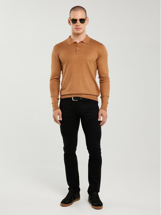 BIG STAR BIG STAR Sweter BRADSON Brązowy Basic Fit