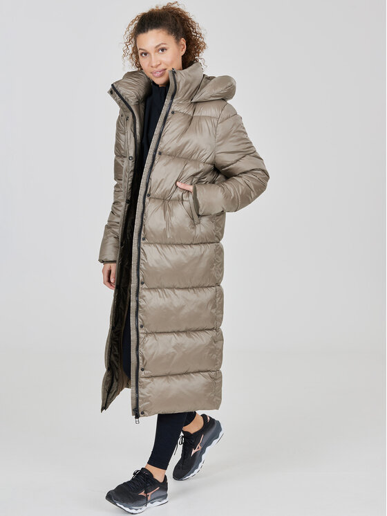 Athlecia Athlecia Zimska jakna Elly W Maxi Puffer EA233361 Rjava Regular Fit