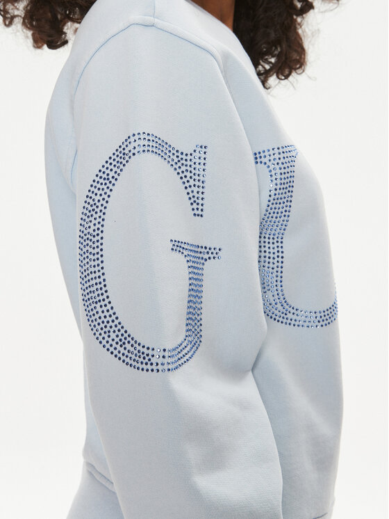 Guess Guess Mikina Vintage Logo W4GQ10 KC8I0 Modrá Relaxed Fit