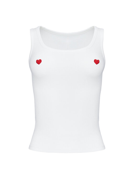 Esotiq Esotiq Top 46266 Kremowy Regular Fit