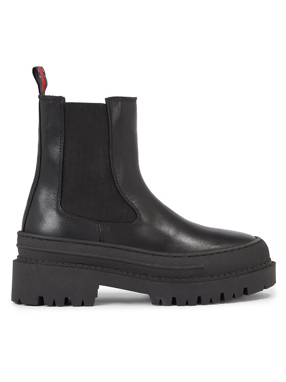 Tommy Jeans Tommy Jeans Μποτάκια με λάστιχο Tjw Chelsea Foxing Boot EN0EN02289 Μαύρο
