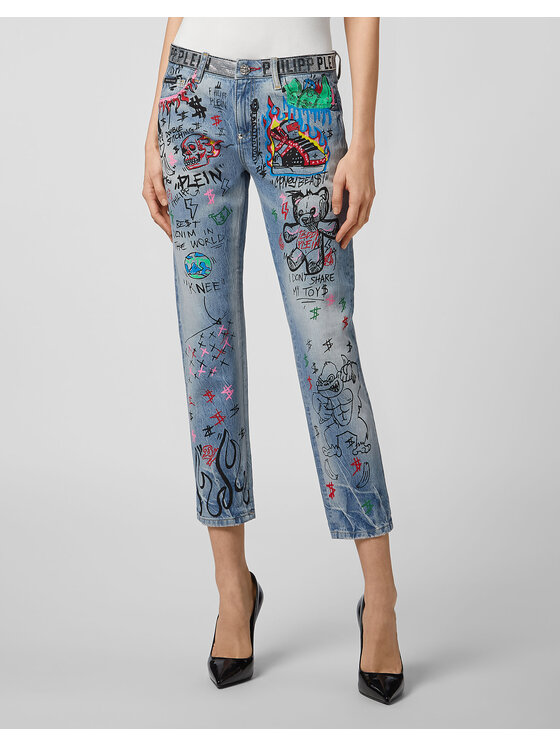 PHILIPP PLEIN PHILIPP PLEIN Jeansy 30956 Modrá Boyfriend Fit