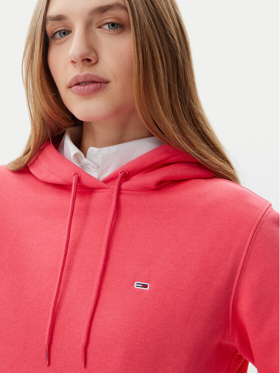 Tommy Jeans Tommy Jeans Majica dugih rukava Flag DW0DW19958 Ružičasta Regular Fit